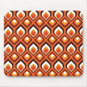 Psychedelic Orange Mouse Mat