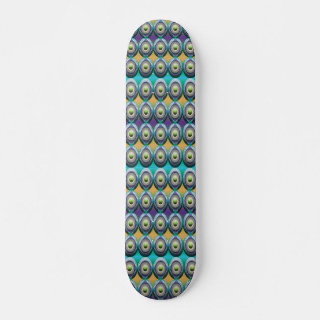 Psychedelic Orb Grid Skateboard (Front)