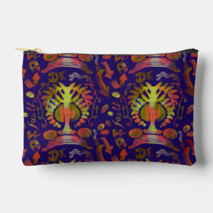 Psychedelic oriental Symmetry Abstract Art Accessory Pouch