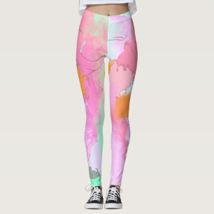 Psychedelic oriental Symmetry Abstract Art Leggings
