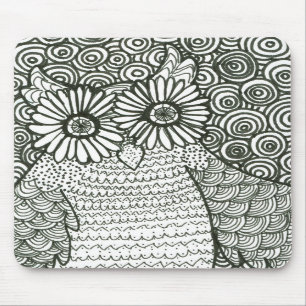 Psychedelic Owl Mouse Pad