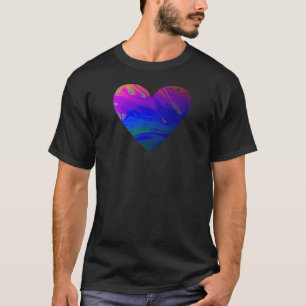 Psychedelic Party Liquid Heart Tee