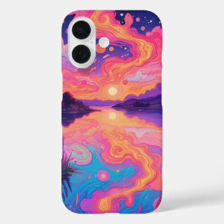 Psychedelic pastel sky phone case