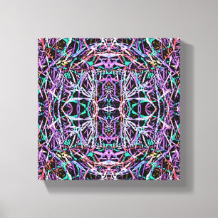 Psychedelic Pattern in Pink Canvas Print
