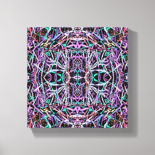 Psychedelic Pattern in Pink Canvas Print (Front)