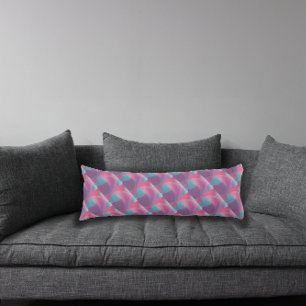 Psychedelic pattern turquoise lavender Body Cushion