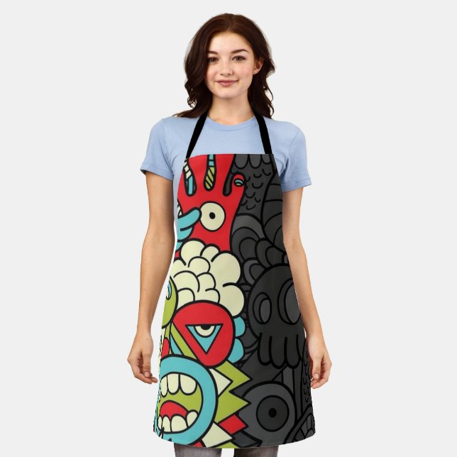 Psychedelic Patterns Apron (Worn)