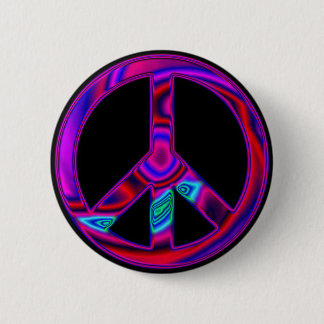 Psychedelic Peace 6 Cm Round Badge
