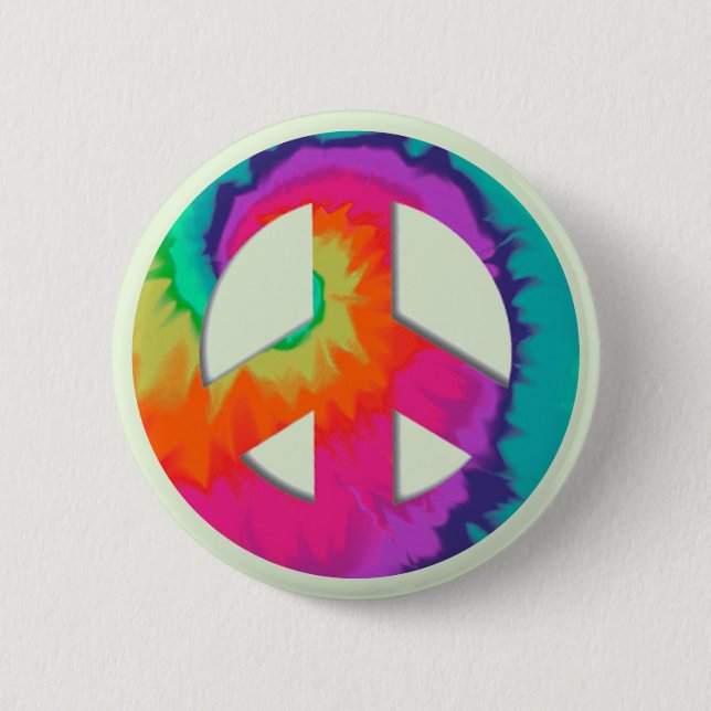 Psychedelic Peace 6 Cm Round Badge (Front)