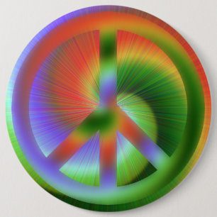 Psychedelic Peace Button