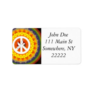 Psychedelic Peace Dove Label
