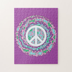 Psychedelic Peace Jigsaw Puzzle