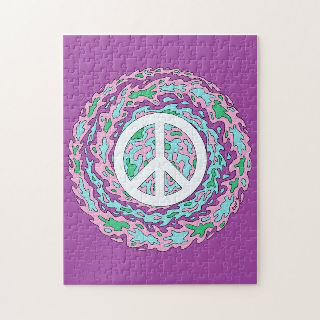 Psychedelic Peace Jigsaw Puzzle (Vertical)