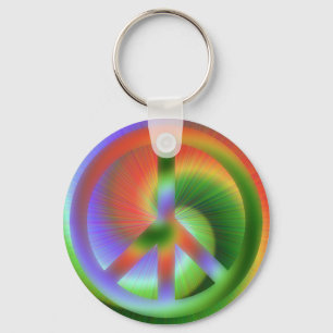 Psychedelic Peace Keychain