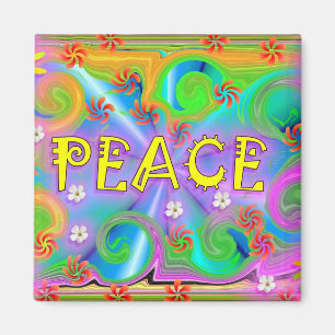 Psychedelic Peace Magnet
