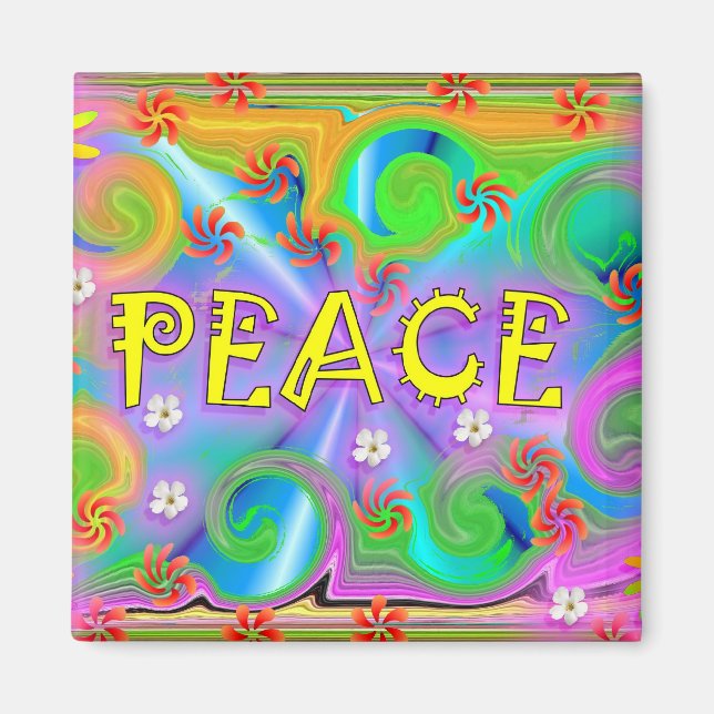 Psychedelic Peace Magnet (Front)