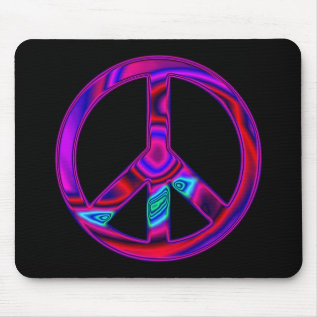 Psychedelic Peace Mouse Mat (Front)