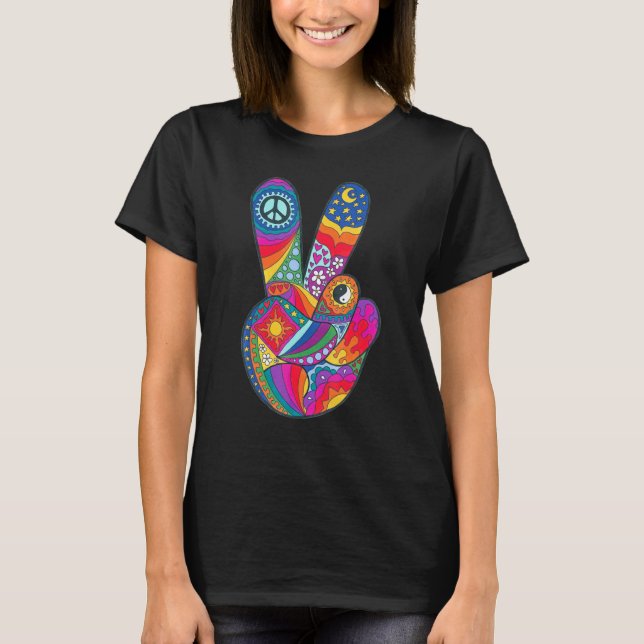 Psychedelic Peace Out T-Shirt (Front)