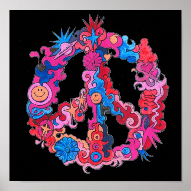 Psychedelic Peace Sign (Front)