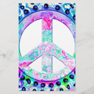 Psychedelic Peace Sign Abstract