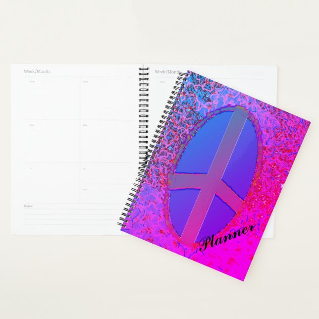 Psychedelic Peace Sign Planner (Display)