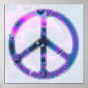 psychedelic peace sign poster