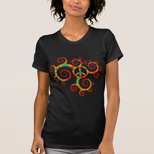 Psychedelic peace symbol. T-Shirt (Front)