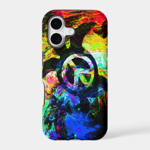 Psychedelic Peace Turtle iPhone Case