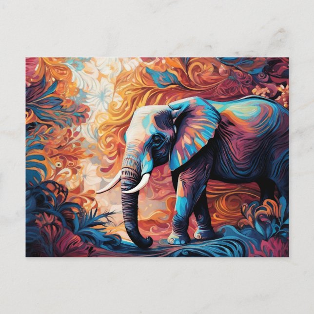 Psychedelic Phant Postcard (Front)