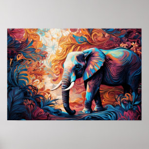 Psychedelic Phant Poster
