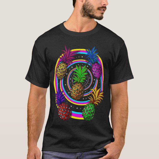 Psychedelic Pineapples T-Shirt (Front)