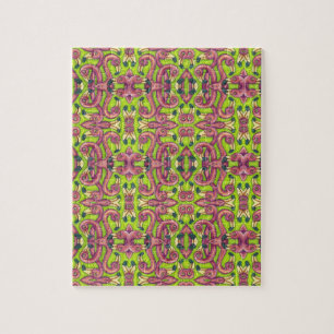 PSYCHEDELIC PINK FLAMINGO PUZZLE Mirror Image
