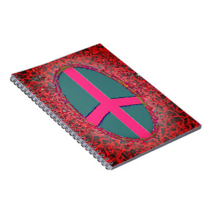 Psychedelic Pink Peace Sign Notebook