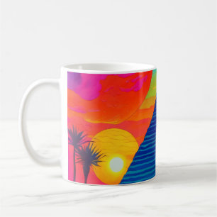 Psychedelic Pink Pyramid Princess Coffee Mug