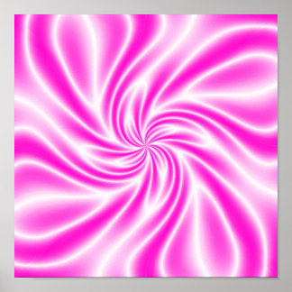 Psychedelic Pink Swirl Poster