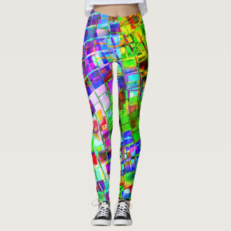 Psychedelic Planet Disco Ball Leggings