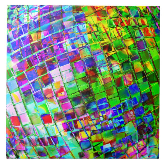 Psychedelic Planet Disco Ball Tile (Front)