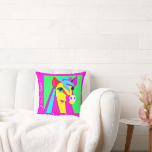 Psychedelic Pony on Nursery Cushion