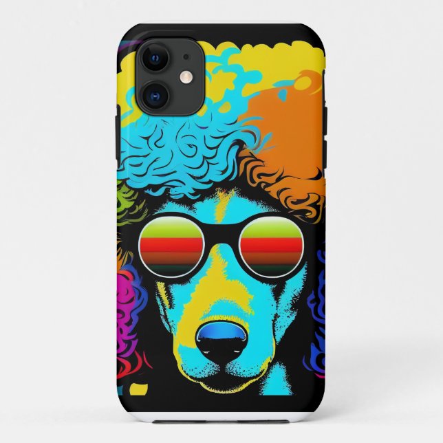 Psychedelic Poodle Dog Design Case-Mate iPhone Case (Back)