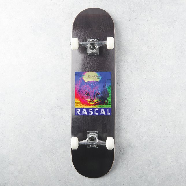 Psychedelic Pop Art Cheshire Cat Rascal Alice In W (Skateboard)