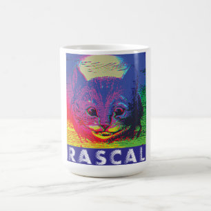 Psychedelic Pop Art Cheshire Cat Rascal Alice In W Coffee Mug