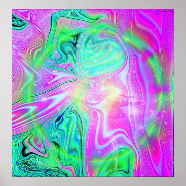 Psychedelic Poster Large (18.4" x 19") (Front)