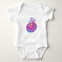 Psychedelic Pumpkin Heart Baby Bodysuit