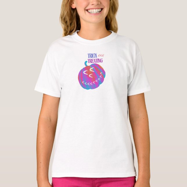 Psychedelic Pumpkin Heart T-Shirt (Front)