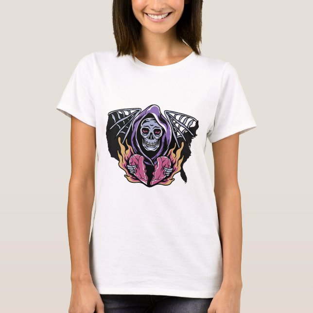 Psychedelic Purple Elephant Butterfly Tee (Front)