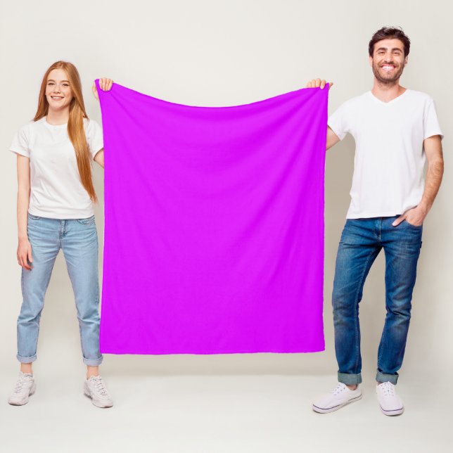 Psychedelic Purple Fleece Blanket (In Situ)