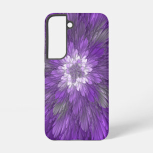 Psychedelic Purple Flower Abstract Fractal Art Samsung Galaxy Case