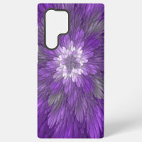 Psychedelic Purple Flower Abstract Fractal Art