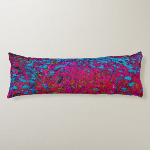 Psychedelic Purple Lily Flower Magenta Garden Body Cushion