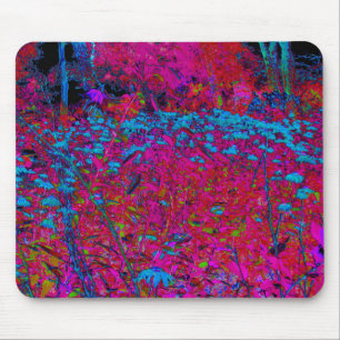 Psychedelic Purple Lily Flower Magenta Garden Mouse Mat
